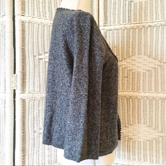 IZOD Blue Heathered Cottage-core Button Cardigan M - Picture 3 of 8